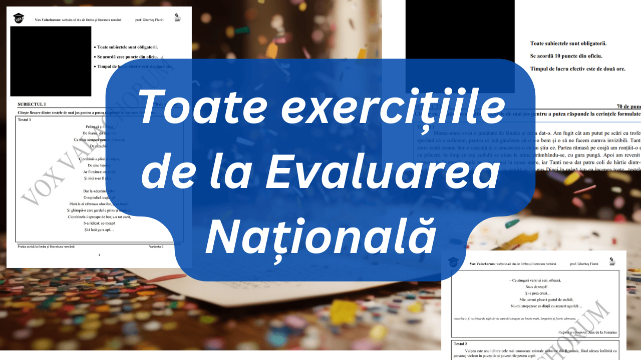 Toate exercițiile de la Evaluarea Națională (+teorie, exemple, exerciții, recomandări)