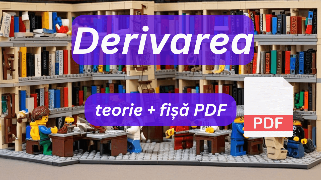 Derivarea: definiție, clasificări, dificultăți + fișă de lucru PDF