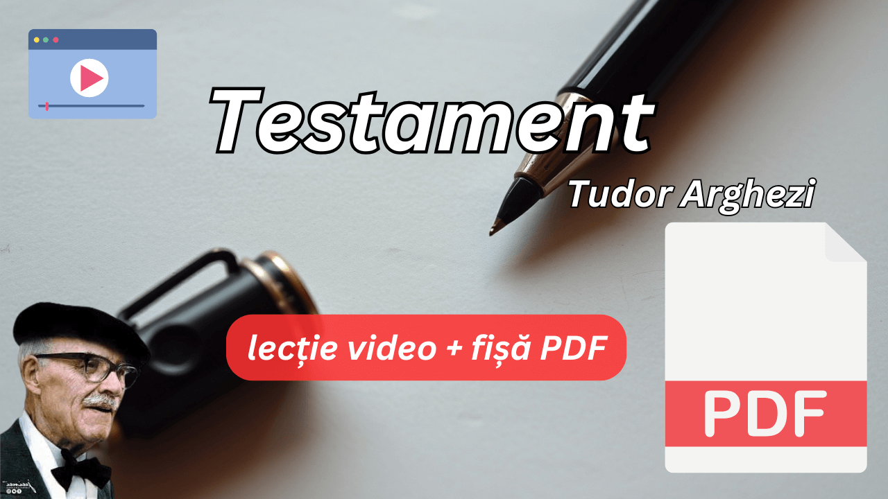 testament de tudor arghezi lectie video fisa pdf vox valachorum