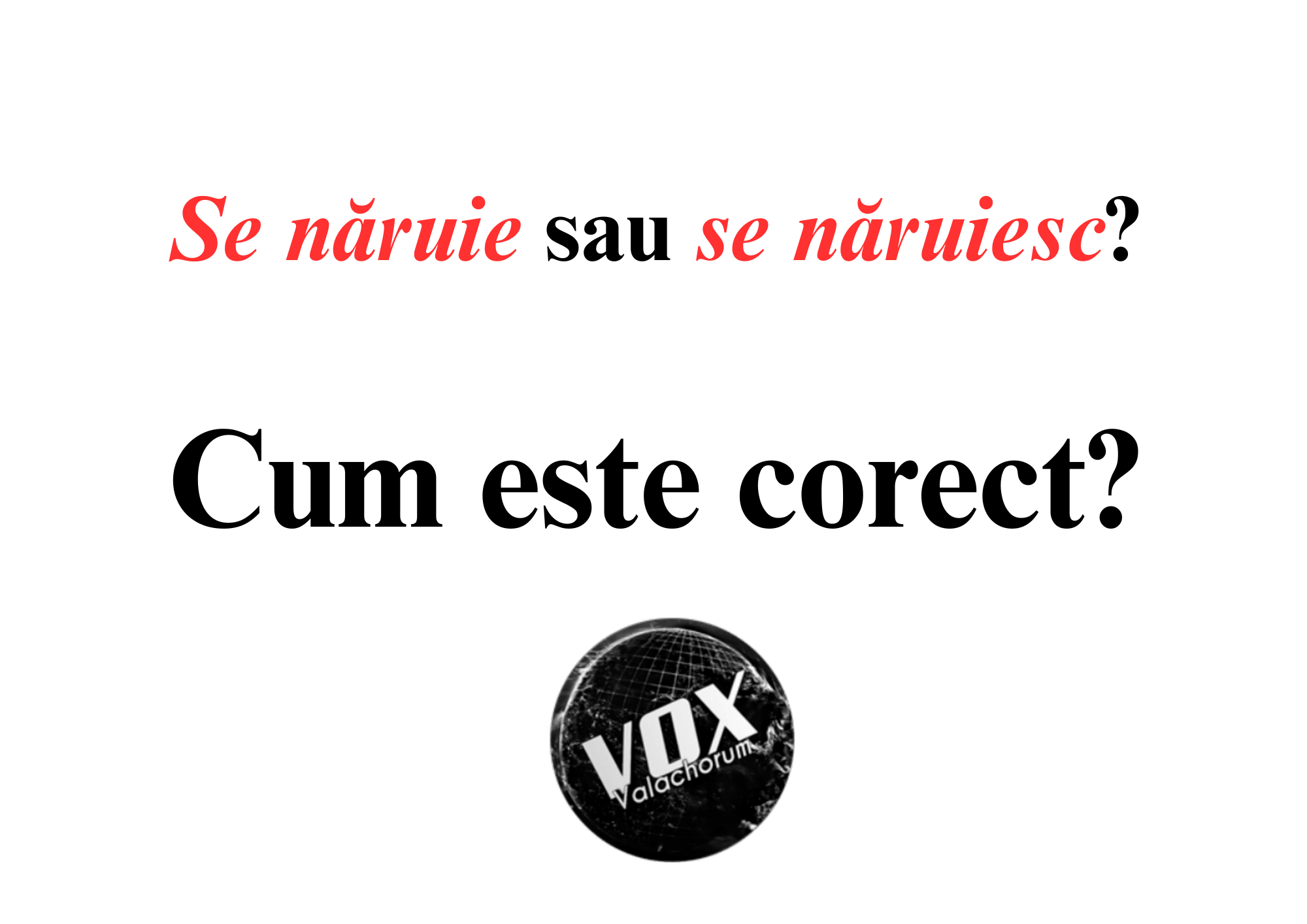 „Se năruie” sau „se năruiesc”? Cum este corect?